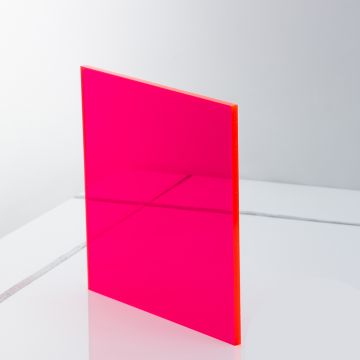 3mm Pink Fluorescent Sheet Cut To Size